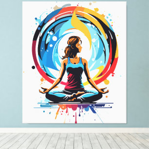 Arte de flujo de energía de meditación serena