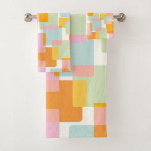 Arte de formas geométricas de barro retro pastel