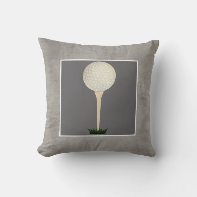 arte de foto de almohada de bola de golf en gris (Anverso)