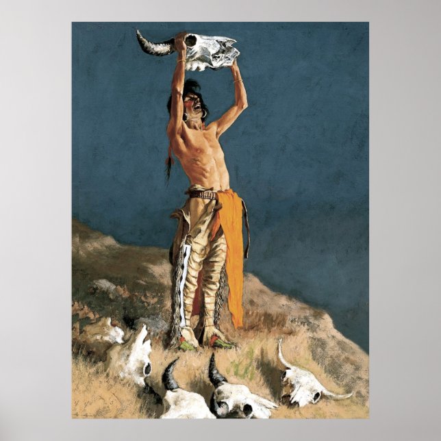 Arte de Frederic Remington “Conjurando de vuelta a (Frente)
