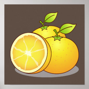 Arte de frutas de Naranjas jugosos