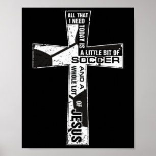 Arte de fútbol con cruz cristiana Todo lo que nece