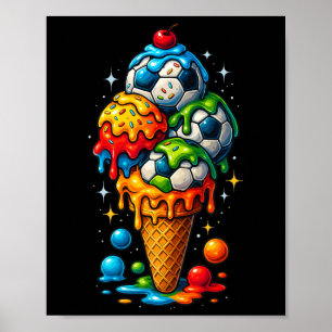 Arte de fútbol fresco que gotea Ilustración de dep