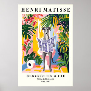 Arte de galgo en inodoro - Baño estilo Matisse