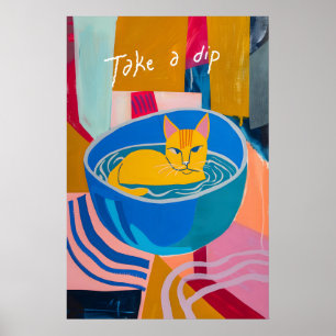 Arte de gato abstracto de Matisse Feline Pintura