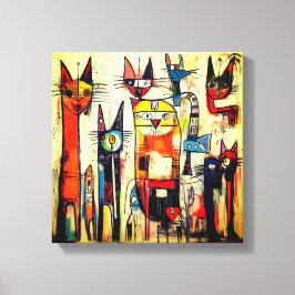 Arte de gato abstracto y colorido