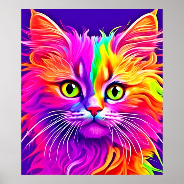 Arte de gato arco iris (Frente)