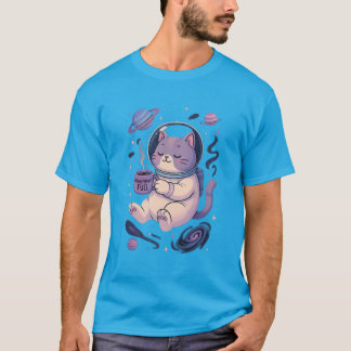 Arte de Gato Cósmico Adorable | Taza y Camiseta de