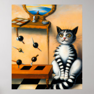ARTE DE GATO JUGUETÓN VINTAGE   Amante de los gato