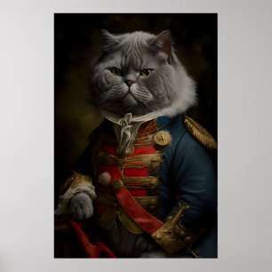 Arte de gato militar del Renacimiento Impresión ca