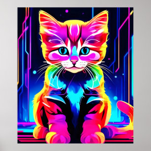 Arte de gato vibrante