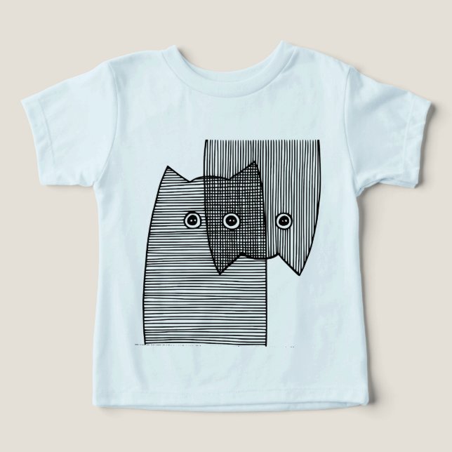 Arte de gatos con patrones lindos y líneas minimal (Diseño delantero )