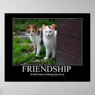 Arte de gatos de amistad inspiradora