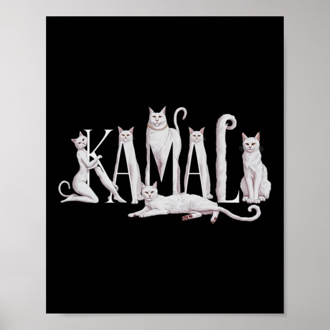 Arte de gatos - Kamala Harris 2024 (Frente)