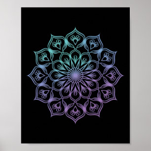 Arte de geometría fractal sagrada mandala acuarela