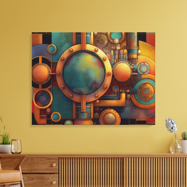 Arte de geometría industrial steampunk (Insitu (Sala de estar))