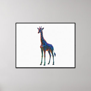 Arte de Giraffe en vidrio arco iris