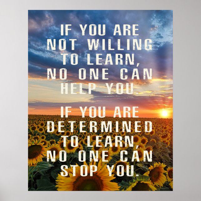 Arte de girasol motivacional, Frases positivas (Frente)