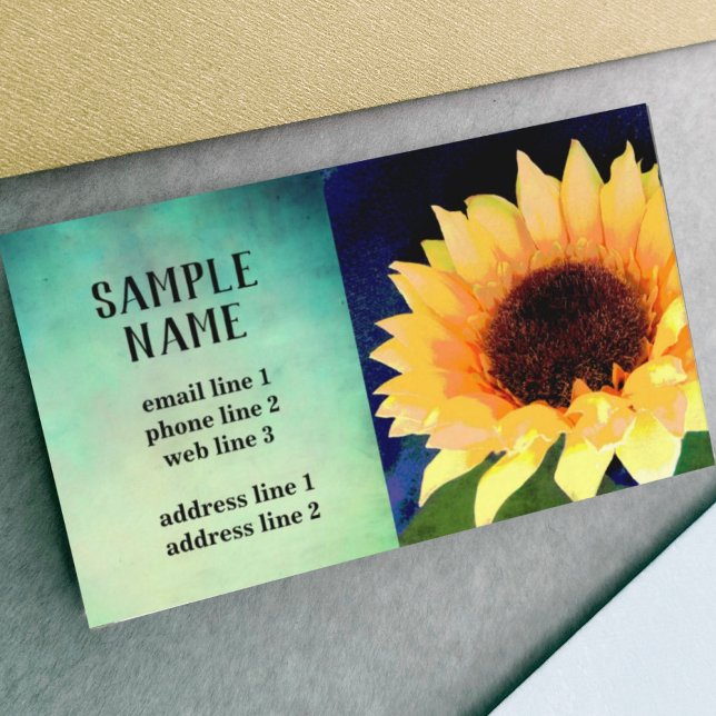 arte de girasol personalizado tarjeta de visita az (Subido por el creador)