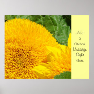 Arte de girasoles Impresiones de mensajes personal