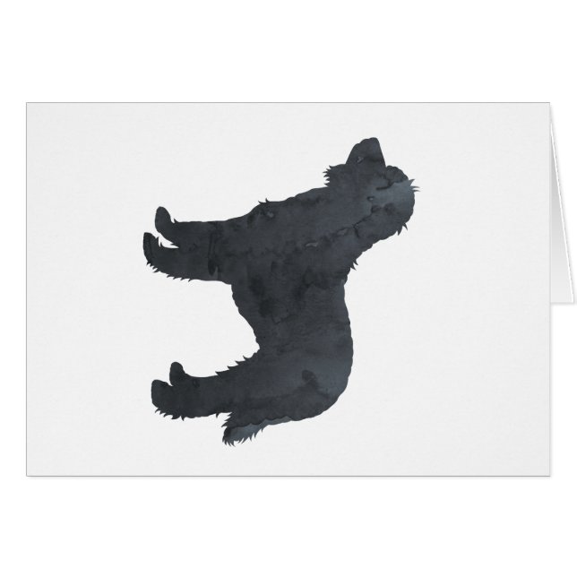 Arte de Goldendoodle Negro / Labradoodle (Anverso (Horizontal))