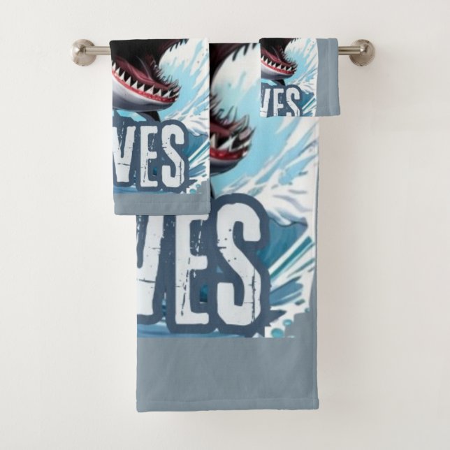 Arte de graffiti de tiburón blanco y ciano (In situ)