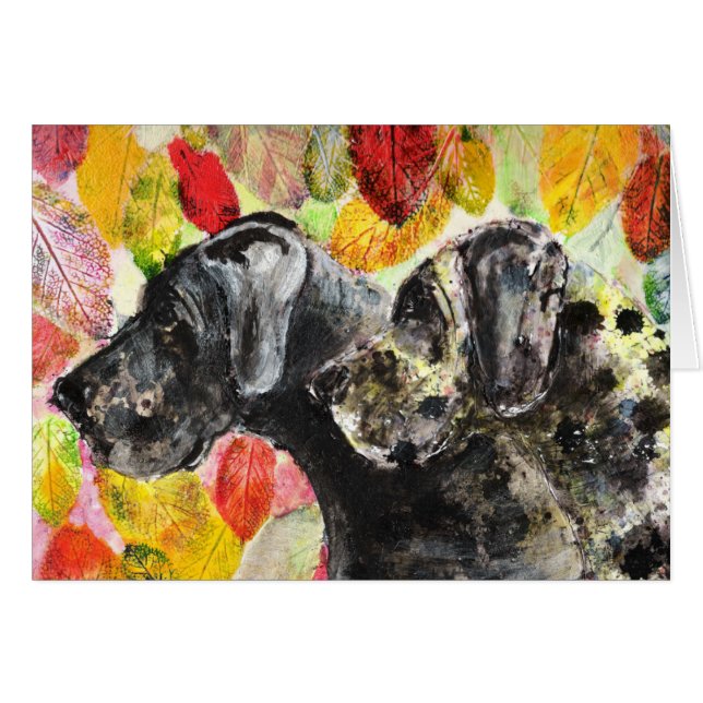 Arte de Gran Danés de Otoño (Anverso (Horizontal))