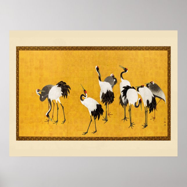 Arte de grúa japonés vintage (Frente)