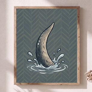 Arte de guardería Chevron de cola de nutria linda