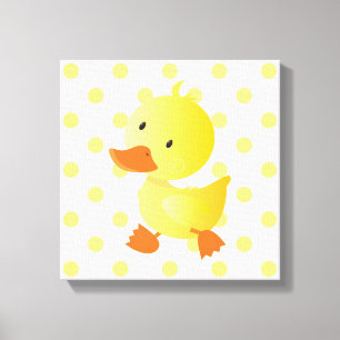 Arte de guardería con lunares de patito bebé
