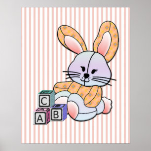 Arte de guardería con placa azul personalizado - C