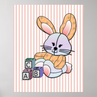 Arte de guardería con placa azul personalizado - C