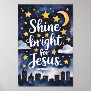 Arte de guardería cristiana Brilla con fuerza para