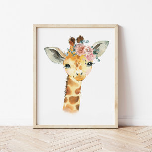 Arte de Guardería de Animales Safari, Acuarela Jir