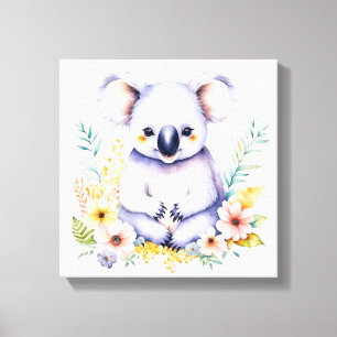 Arte de guardería de bebé oso koala dulce
