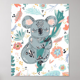 Arte de guardería de koala lindo