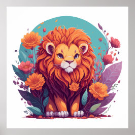 Arte de guardería de leones - Idea de regalo para