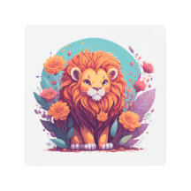 Arte de guardería de leones - Idea de regalo para