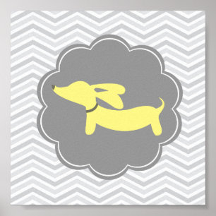 Arte de guardería de perro vienés amarillo género 