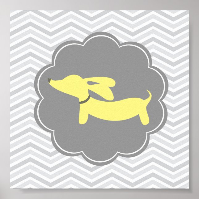 Arte de guardería de perro vienés amarillo género  (Frente)