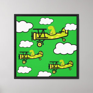 Arte de guardería de piloto de dinosaurio animal