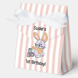 Arte de guardería de rayas rosadas - Cajas de favo