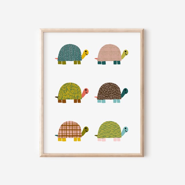 Arte de guardería de tortugas dibujadas a mano ado (Subido por el creador)