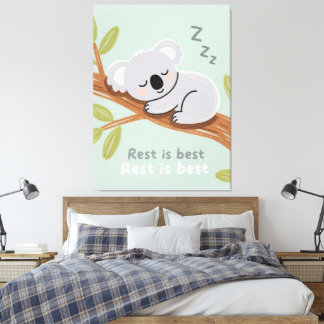 Arte de guardería tranquila de koala dormilón