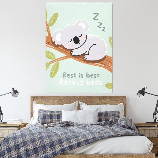 Arte de guardería tranquila de koala somnoliento (Insitu(Dormitorio))