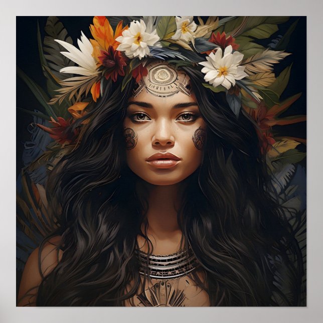 Arte de Guerrera de Flores Silvestres (Frente)