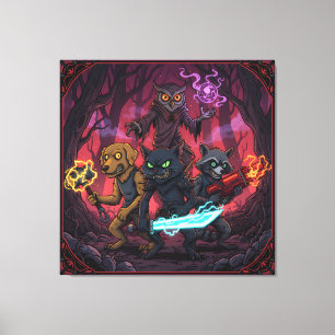 Arte de Guerreros Animales de Fantasía Eléctrica
