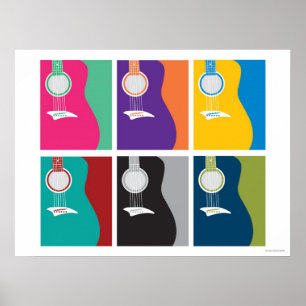 Arte de guitarra colorido