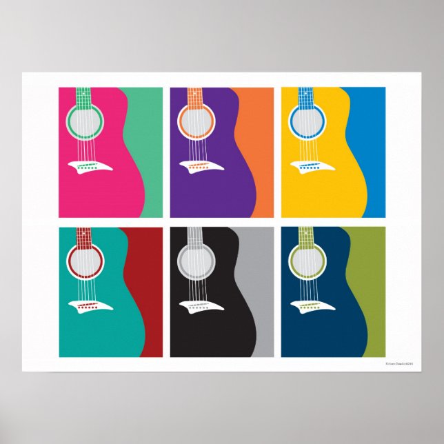 Arte de guitarra colorido (Frente)