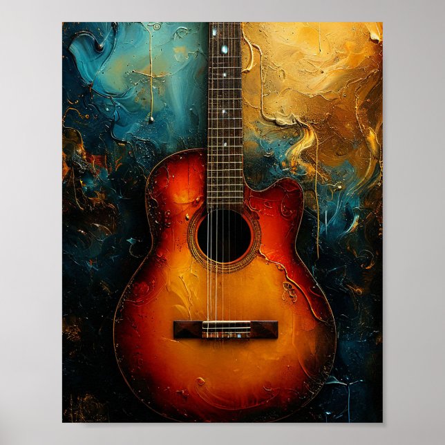 Arte de guitarra retro (Frente)
